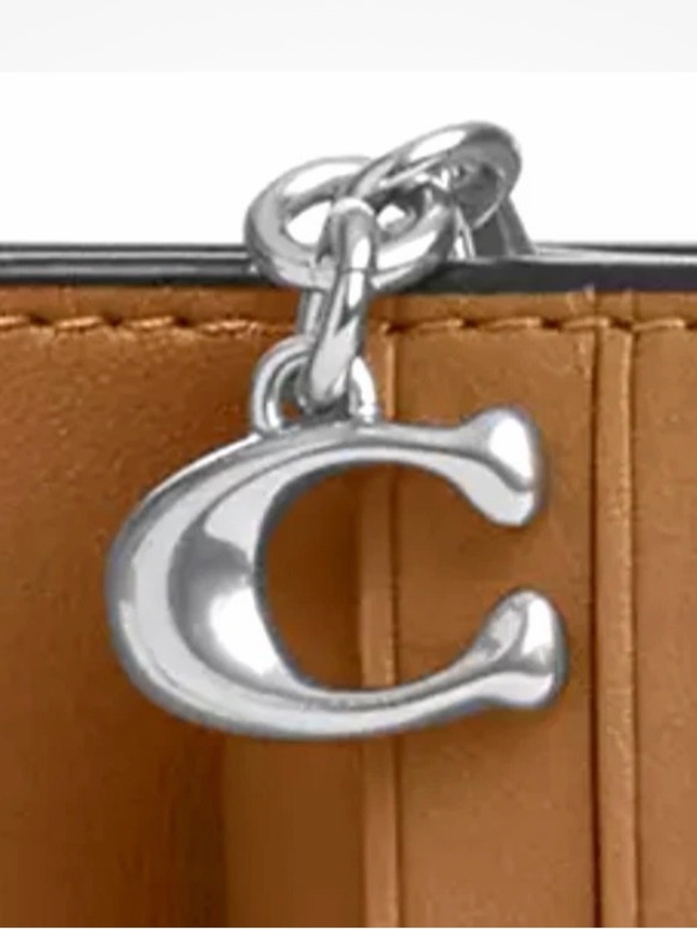 Coach Mandarin Orange Pebbled Leather Zip-Around Wallet - Picture 8 of 8